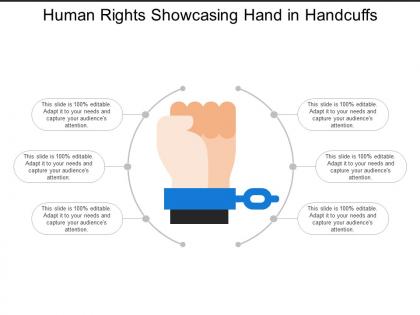 Human rights showcasing hand in handcuffs