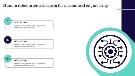 Human Robot Interaction Icon For Mechanical Engineering