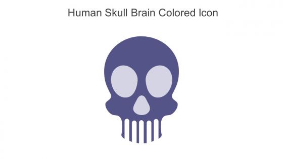 Human Skull Brain Colored Icon In Powerpoint Pptx Png And Editable Eps Format