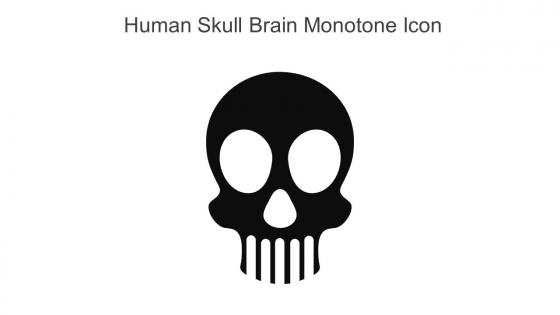 Human Skull Brain Monotone Icon In Powerpoint Pptx Png And Editable Eps Format