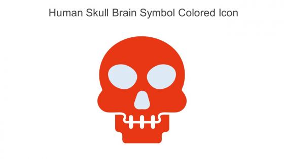 Human Skull Brain Symbol Colored Icon In Powerpoint Pptx Png And Editable Eps Format
