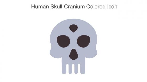 Human Skull Cranium Colored Icon In Powerpoint Pptx Png And Editable Eps Format