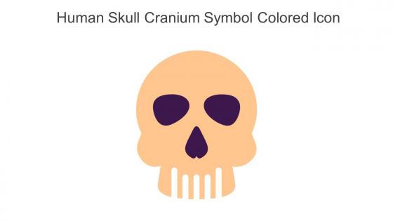 Human Skull Cranium Symbol Colored Icon In Powerpoint Pptx Png And Editable Eps Format