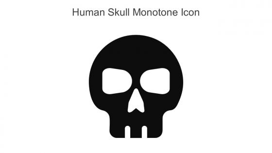 Human Skull Monotone Icon In Powerpoint Pptx Png And Editable Eps Format
