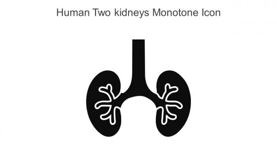 Human Two Kidneys Monotone Icon In Powerpoint Pptx Png And Editable Eps Format