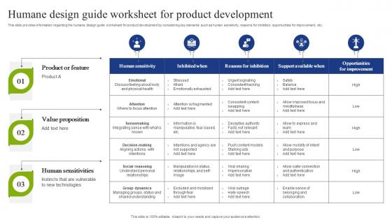Humane Design Guide Worksheet For Development Playbook To Mitigate Negative Of Technology