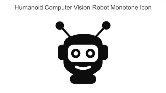Humanoid Computer Vision Robot Monotone Icon In Powerpoint Pptx Png And Editable Eps Format