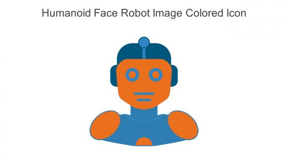 Humanoid Face Robot Image Colored Icon In Powerpoint Pptx Png And Editable Eps Format
