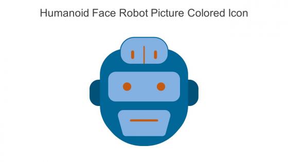 Humanoid Face Robot Picture Colored Icon In Powerpoint Pptx Png And Editable Eps Format