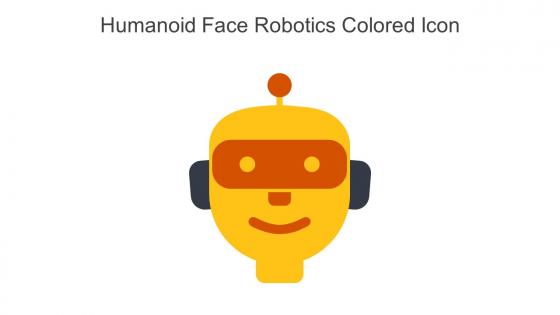 Humanoid Face Robotics Colored Icon In Powerpoint Pptx Png And Editable Eps Format