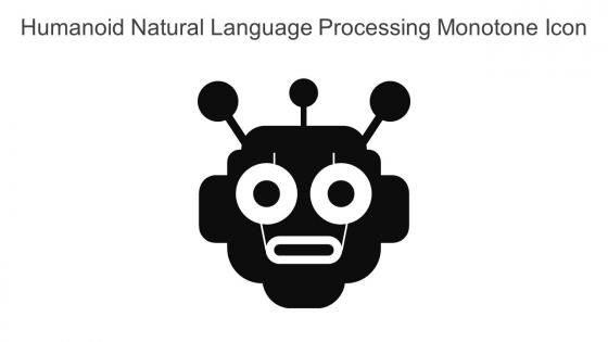 Humanoid Natural Language Processing Monotone Icon In Powerpoint Pptx Png And Editable Eps Format