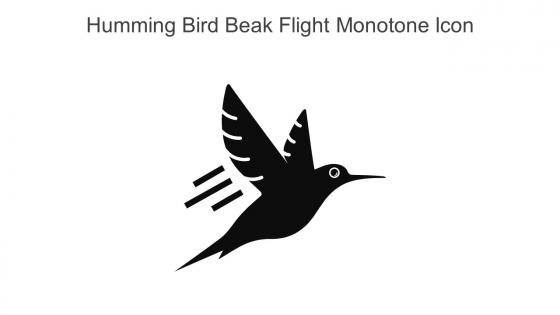 Humming Bird Beak Flight Monotone Icon In Powerpoint Pptx Png And Editable Eps Format