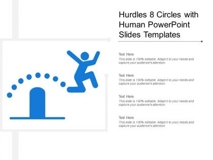 Hurdles 8 circles with human powerpoint slides templates