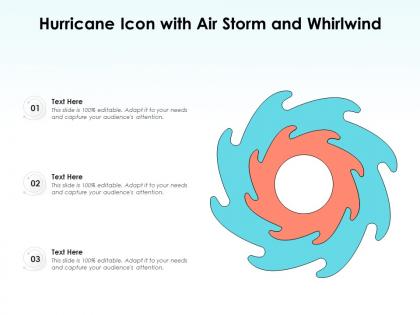 Hurricane icon with air storm and whirlwind