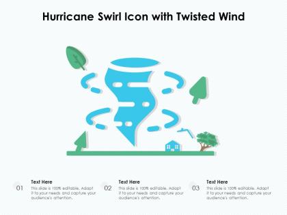 Hurricane swirl icon with twisted wind