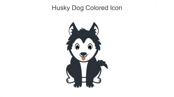 Husky Dog Colored Icon In Powerpoint Pptx Png And Editable Eps Format