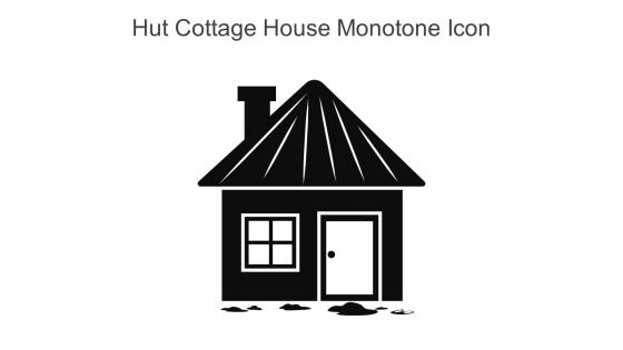 Hut Cottage House Monotone Icon In Powerpoint Pptx Png And Editable Eps Format