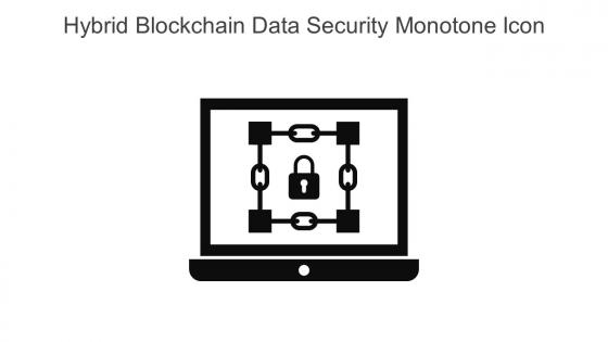 Hybrid Blockchain Data Security Monotone Icon In Powerpoint Pptx Png And Editable Eps Format