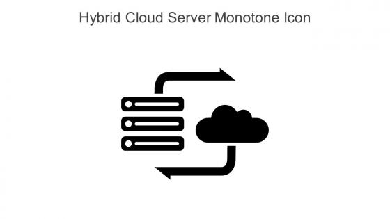 Hybrid Cloud Server Monotone Icon In Powerpoint Pptx Png And Editable Eps Format