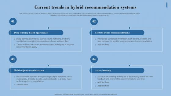 Hybrid Filtering Recommender Current Trends In Hybrid Recommendation Systems
