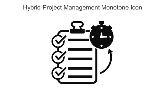 Hybrid Project Management Monotone Icon In Powerpoint Pptx Png And Editable Eps Format
