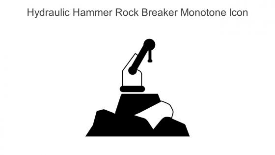 Hydraulic Hammer Rock Breaker Monotone Icon In Powerpoint Pptx Png And Editable Eps Format