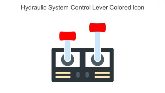 Hydraulic System Control Lever Colored Icon In Powerpoint Pptx Png And Editable Eps Format
