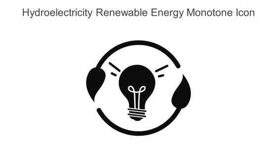 Hydroelectricity Renewable Energy Monotone Icon In Powerpoint Pptx Png And Editable Eps Format