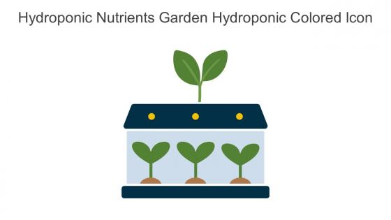 Hydroponic Nutrients Garden Hydroponic Colored Icon In Powerpoint Pptx Png And Editable Eps Format