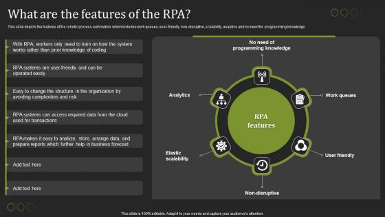 Hyperautomation Tools What Are The Features Of The RPA Ppt Designs