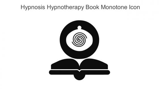 Hypnosis Hypnotherapy Book Monotone Icon In Powerpoint Pptx Png And Editable Eps Format