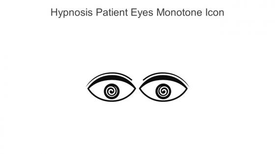 Hypnosis Patient Eyes Monotone Icon In Powerpoint Pptx Png And Editable Eps Format