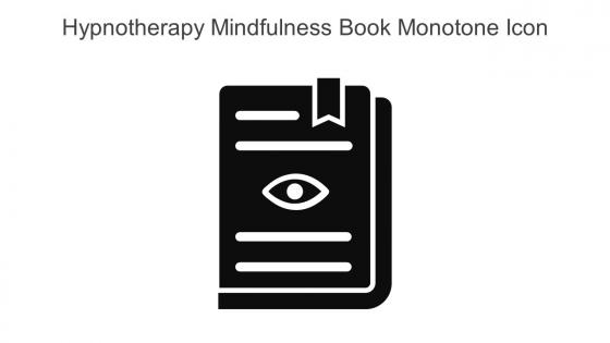Hypnotherapy Mindfulness Book Monotone Icon In Powerpoint Pptx Png And Editable Eps Format
