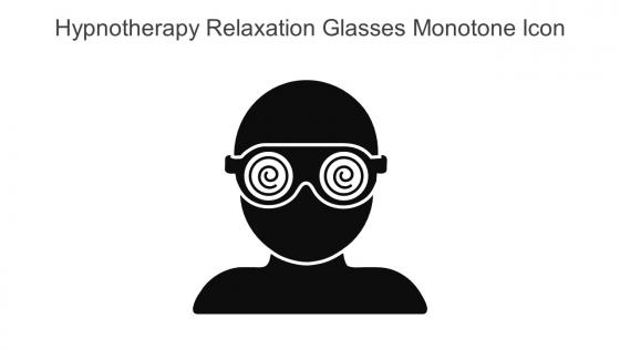 Hypnotherapy Relaxation Glasses Monotone Icon In Powerpoint Pptx Png And Editable Eps Format