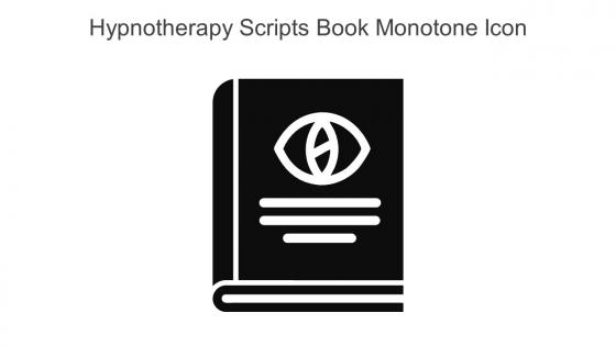 Hypnotherapy Scripts Book Monotone Icon In Powerpoint Pptx Png And Editable Eps Format