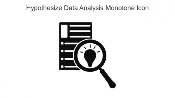 Hypothesize Data Analysis Monotone Icon In Powerpoint Pptx Png And Editable Eps Format