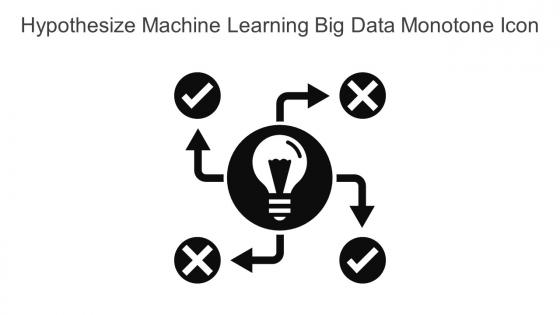 Hypothesize Machine Learning Big Data Monotone Icon In Powerpoint Pptx Png And Editable Eps Format