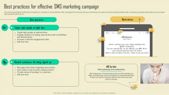 I37 Best Practices For Effective Sms Sms Promotional Campaign Marketing Tactics Mkt Ss V