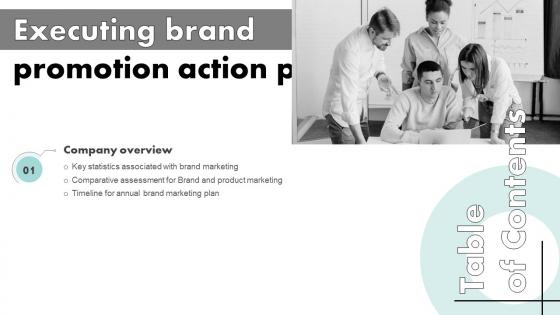 I90 Table Of Contents Executing Brand Promotion Action Plan Branding SS V