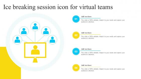 Ice Breaking Session Icon For Virtual Teams