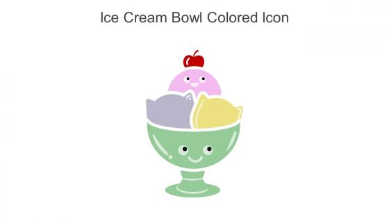Ice Cream Bowl Colored Icon In Powerpoint Pptx Png And Editable Eps Format