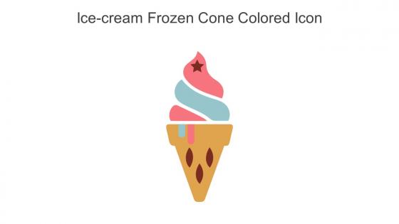 Ice Cream Frozen Cone Colored Icon In Powerpoint Pptx Png And Editable Eps Format