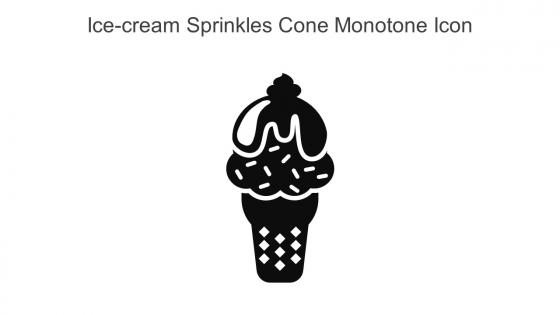 Ice Cream Sprinkles Cone Monotone Icon In Powerpoint Pptx Png And Editable Eps Format