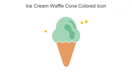 Ice Cream Waffle Cone Colored Icons In Powerpoint Pptx Png And Editable Eps Format