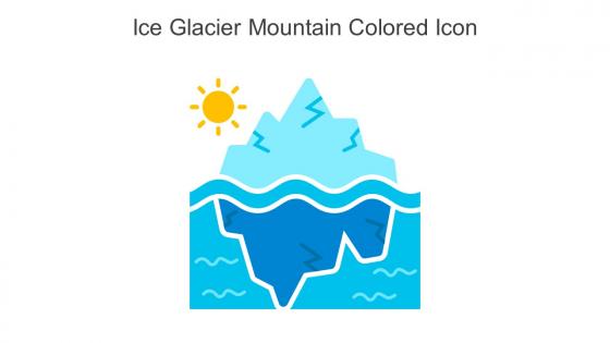 Ice Glacier Mountain Colored Icon In Powerpoint Pptx Png And Editable Eps Format