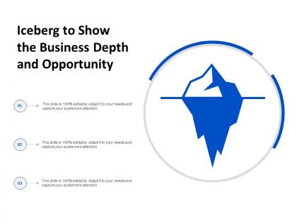 Iceberg to show the business depth and opportunity