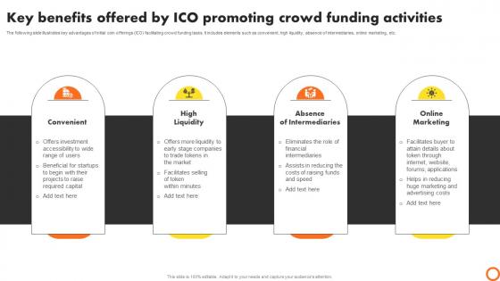Ico Success Strategies Key Benefits Offered By Ico Promoting Crowd Funding Activities BCT SS V