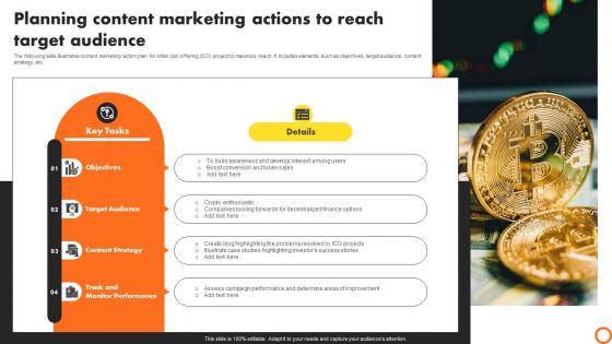 Ico Success Strategies Planning Content Marketing Actions To Reach Target Audience BCT SS V