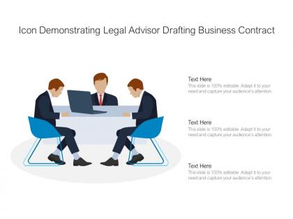 Icon demonstrating legal advisor drafting business contract