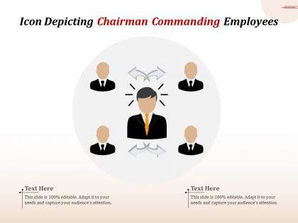 Icon depicting chairman commanding employees